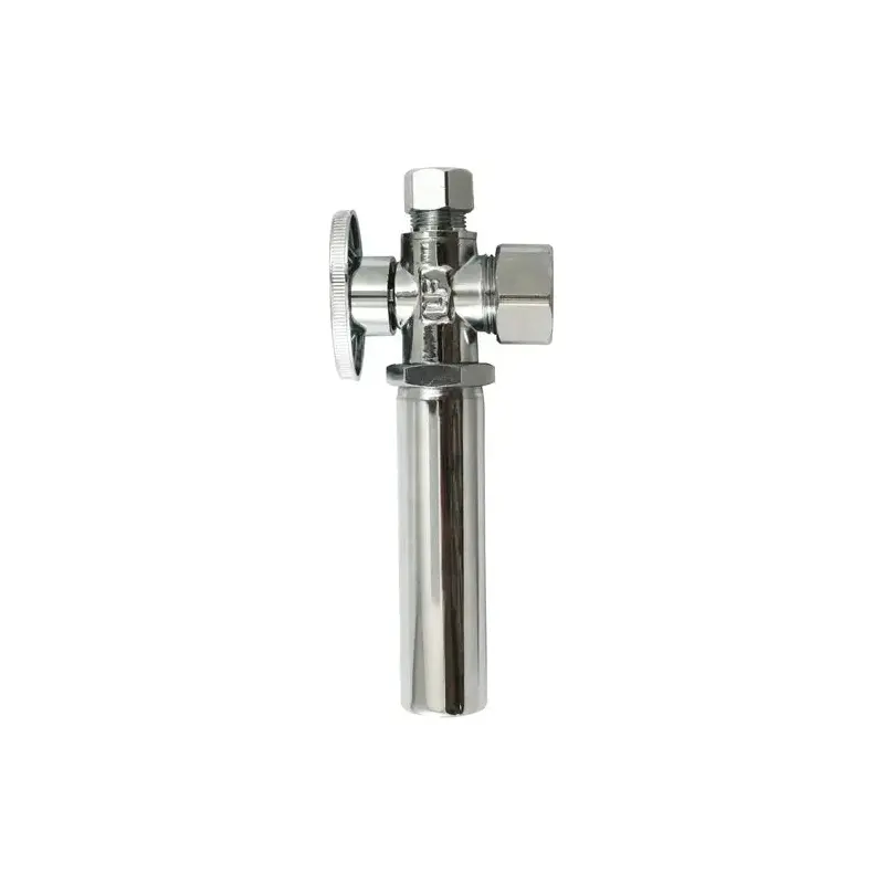 Plumb Pak Angle Valve with Hammer Arrestor, 5/8 x 3/8 in Connection, FIP, 125 psi Pressure, Brass Body