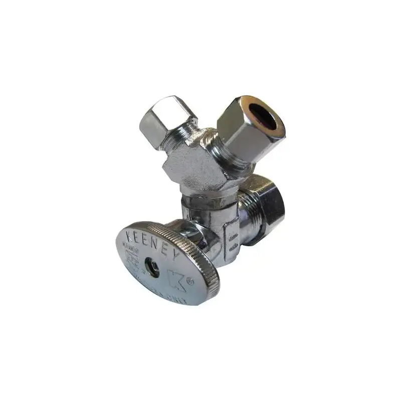Plumb Pak PP2904VLF Stop Valve, 5/8 x 3/8 x 1/4 in Connection, Compression