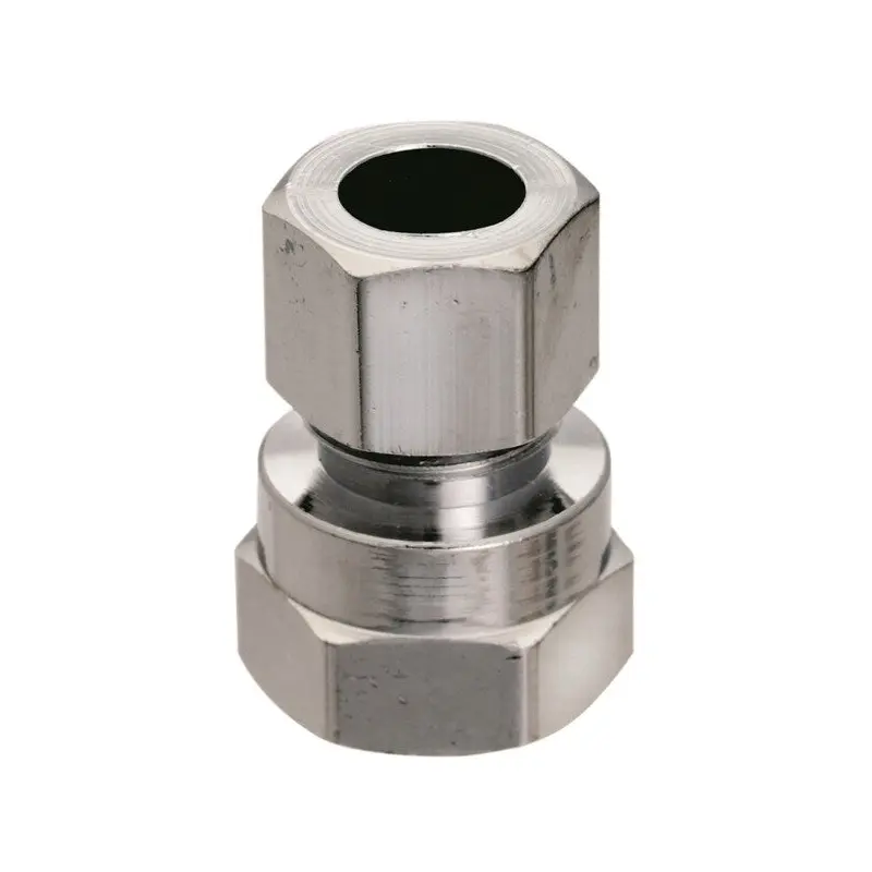 Plumb Pak 3/8 in. FIP X 3/8 in. D Compression Brass Straight Connector