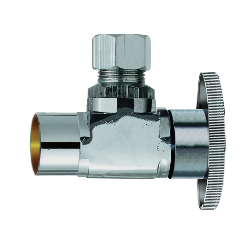 Plumb Pak PP60PCLF Shut-Off Valve, 1/2 x 3/8 in Connection, Sweat x Compression, Brass Body