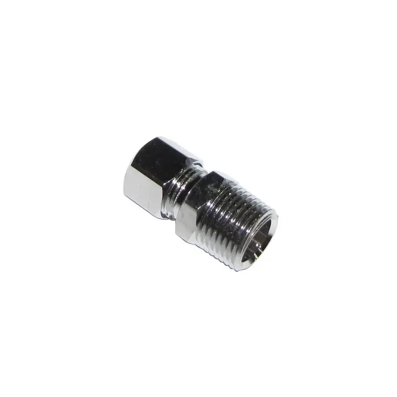 Plumb Pak Straight Adapter, 3/8 in, FIP x Compression, Chrome