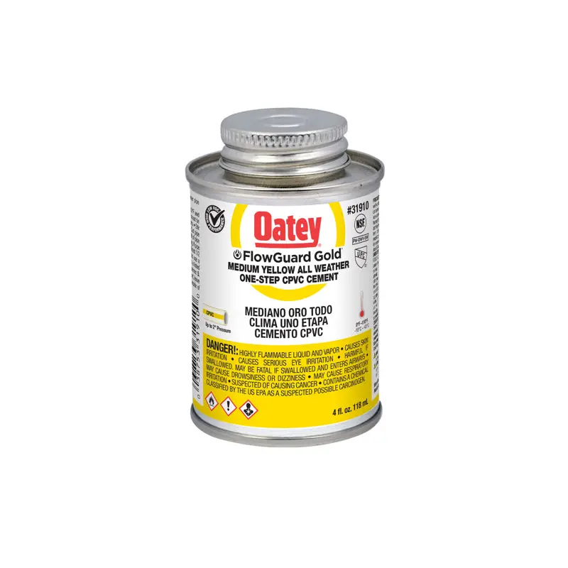 Oatey FlowGuard Gold 1-Step Yellow Cement 4oz.