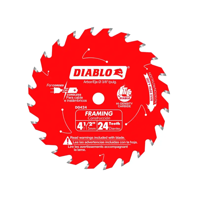 4-1/2" x 24-Teeth Framing Saw Blade for Wood