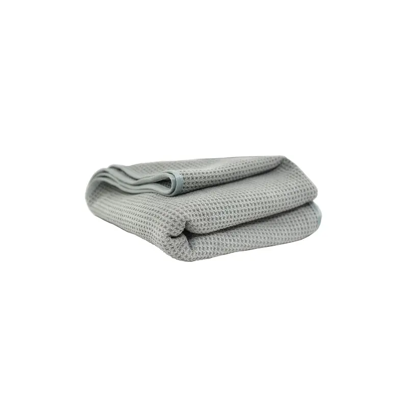 Waffle Weave Gray Matter Microfiber Drying Towel